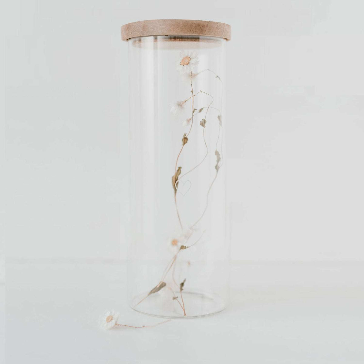 Vorratsglas Herz Weiß 25cm Eulenschnitt