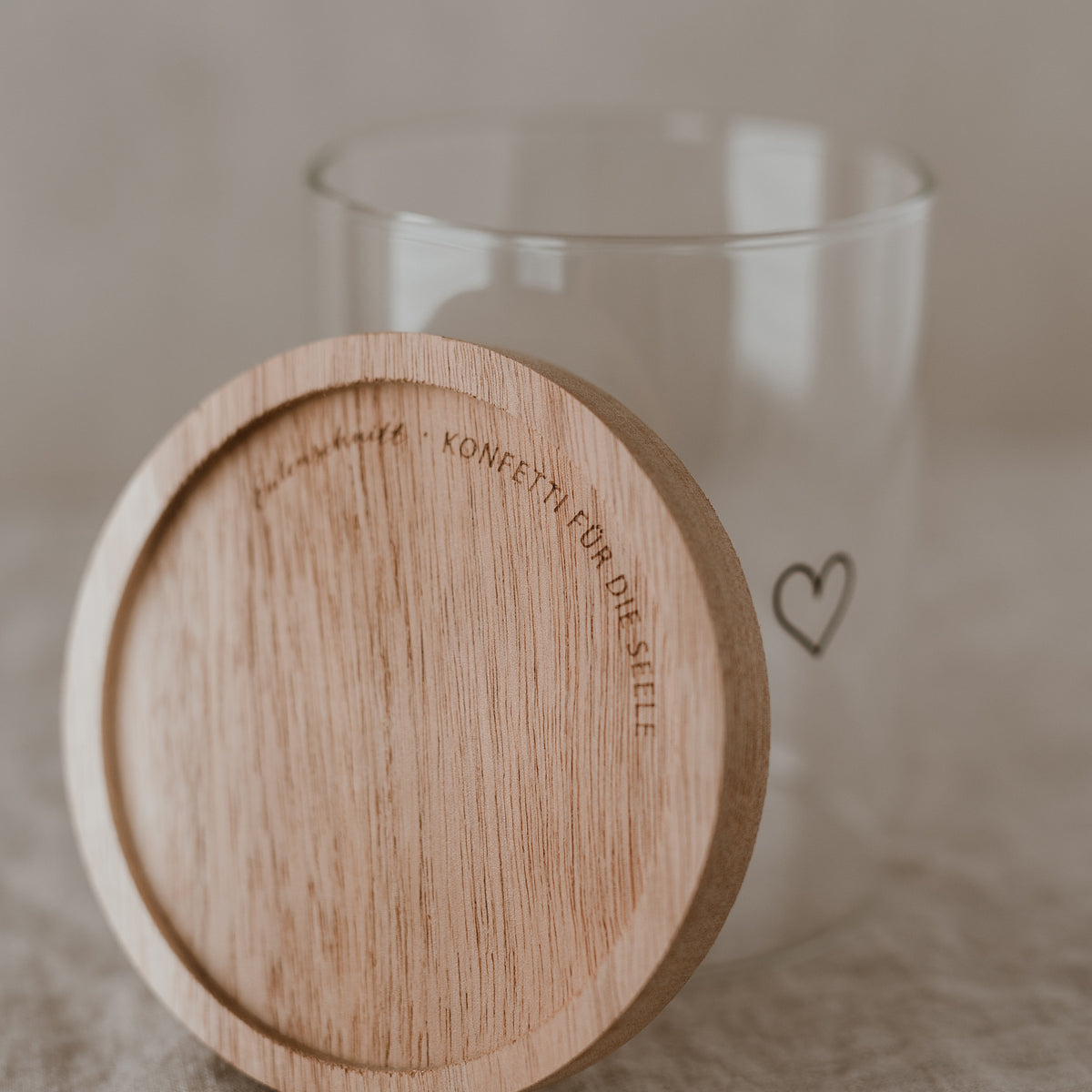Vorratsglas Herz schwarz 13cm Eulenschnitt