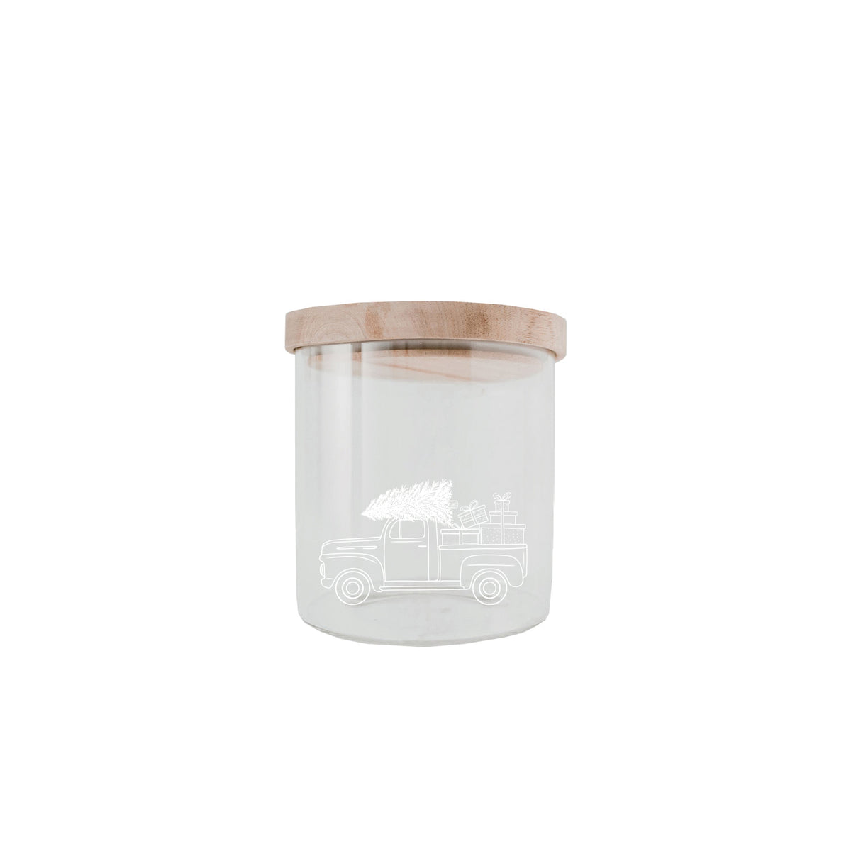 Vorratsglas Weihnachtsauto 13cm Eulenschnitt