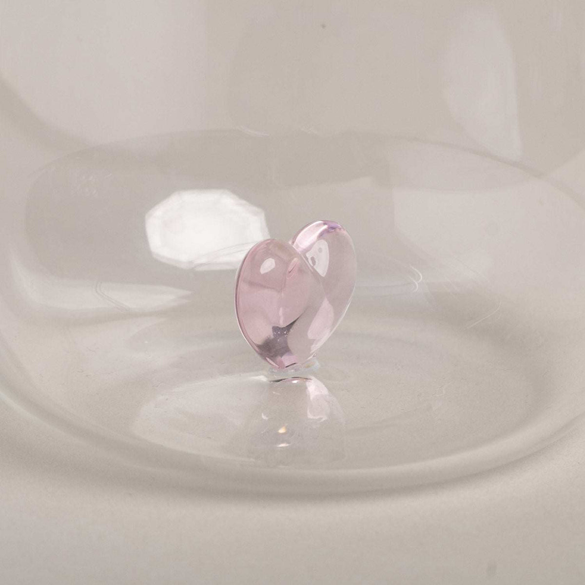 Trinkglas Herzfigur Rosa Eulenschnitt